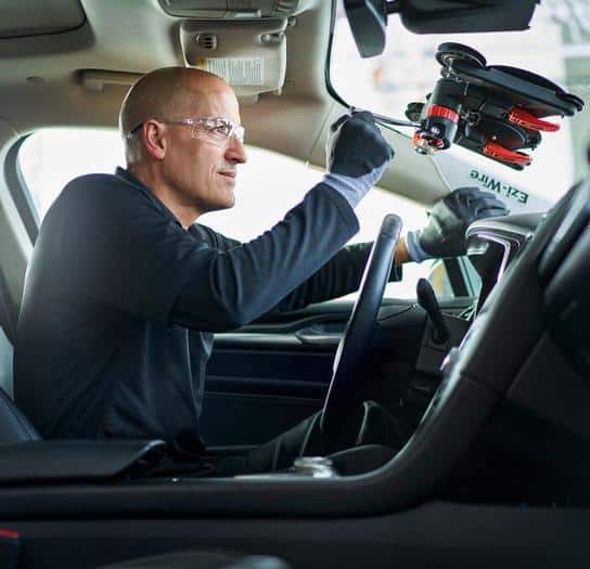 Windshield replacement from the interior of the vehicle